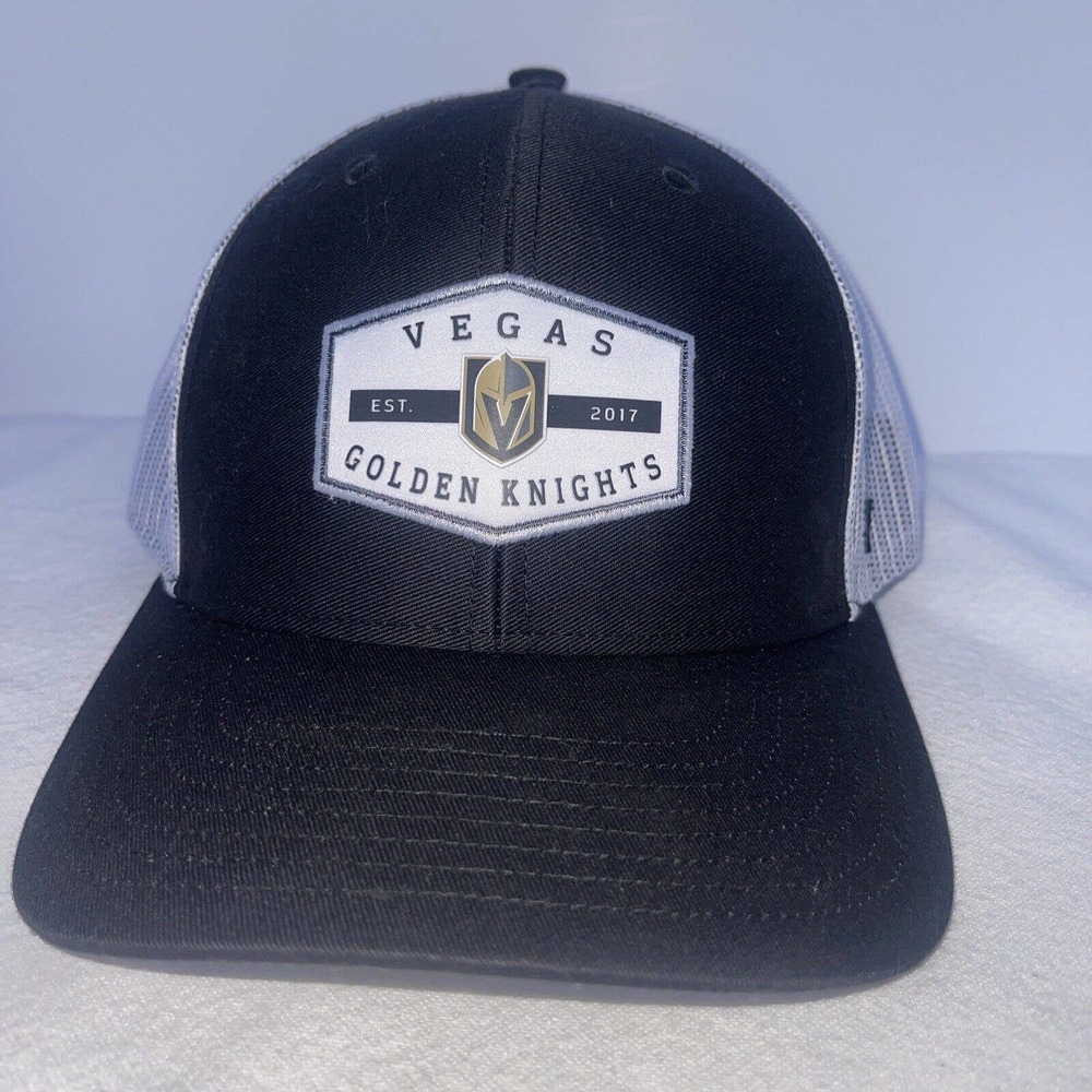 Vegas Golden Knights NHL '47 Brand Black Adjustable SnapBack Back Hat White Mess - Picture 10 of 11
